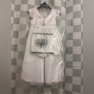 18 months white wedding / christening dress